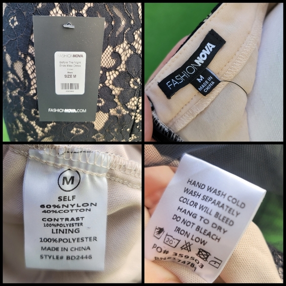 Evening Gown – Nova Luxe – Black – Halter Deep V Maxi w/ Cutouts & Tulle Hem – M - Picture 15 of 16